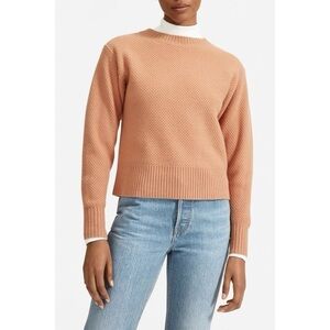 NWT EVERLANE Cashmere Stroopwafel Crew Neck - Toffee / Pumpkin Spice